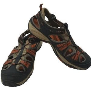 Pacific Trail~Men's Size 9.5~Brown/ Black/Orange Lace Up Low Top Beach Shoes.